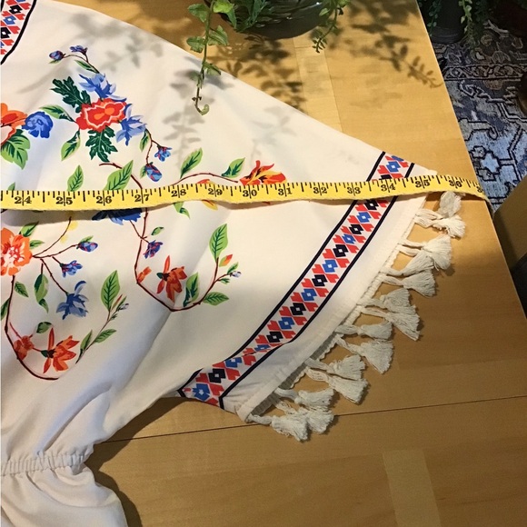 Yellow and Red V-Neck Dolman Sleeve Mini Sundress - Picture 6 of 6